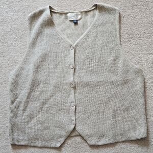 Tan Button-Down Vest